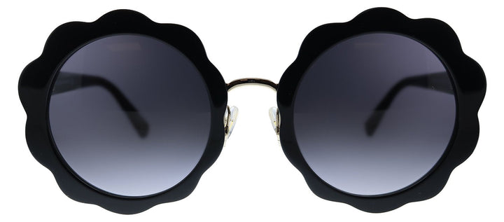 Kate Spade New York KS KARRIE/S 807 9O Round Plastic Black Sunglasses with Grey Gradient Lens