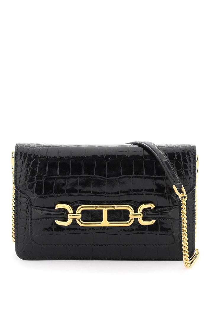 Tom Ford Whitney Crocodile Print Shoulder Bag.