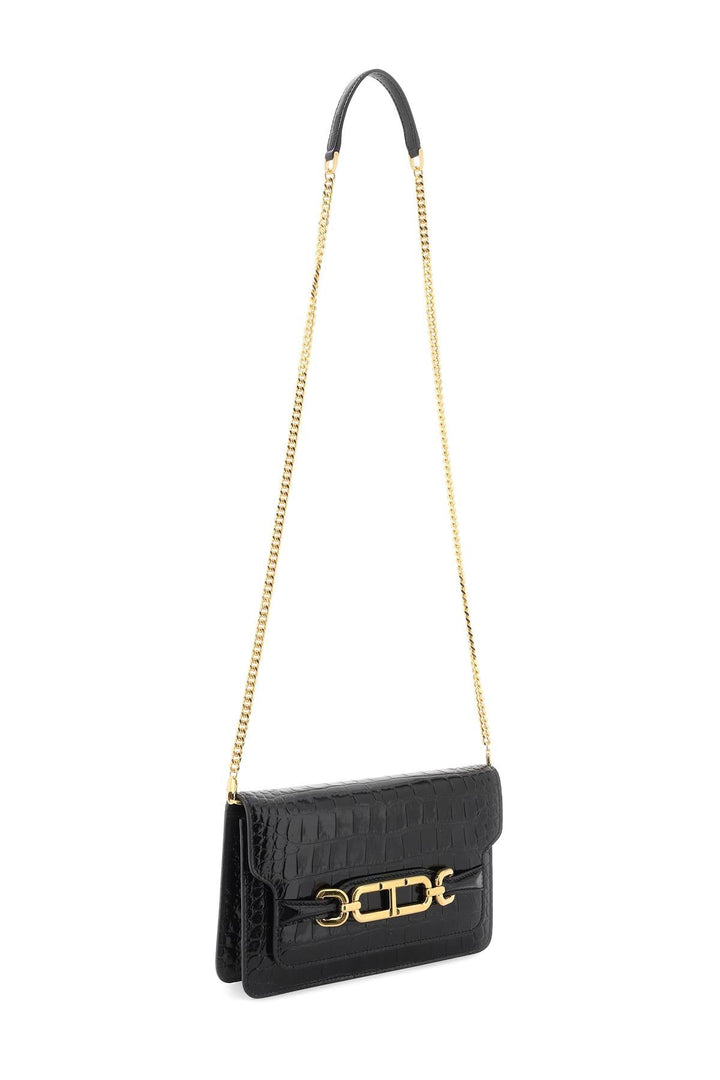 Tom Ford Whitney Crocodile Print Shoulder Bag.