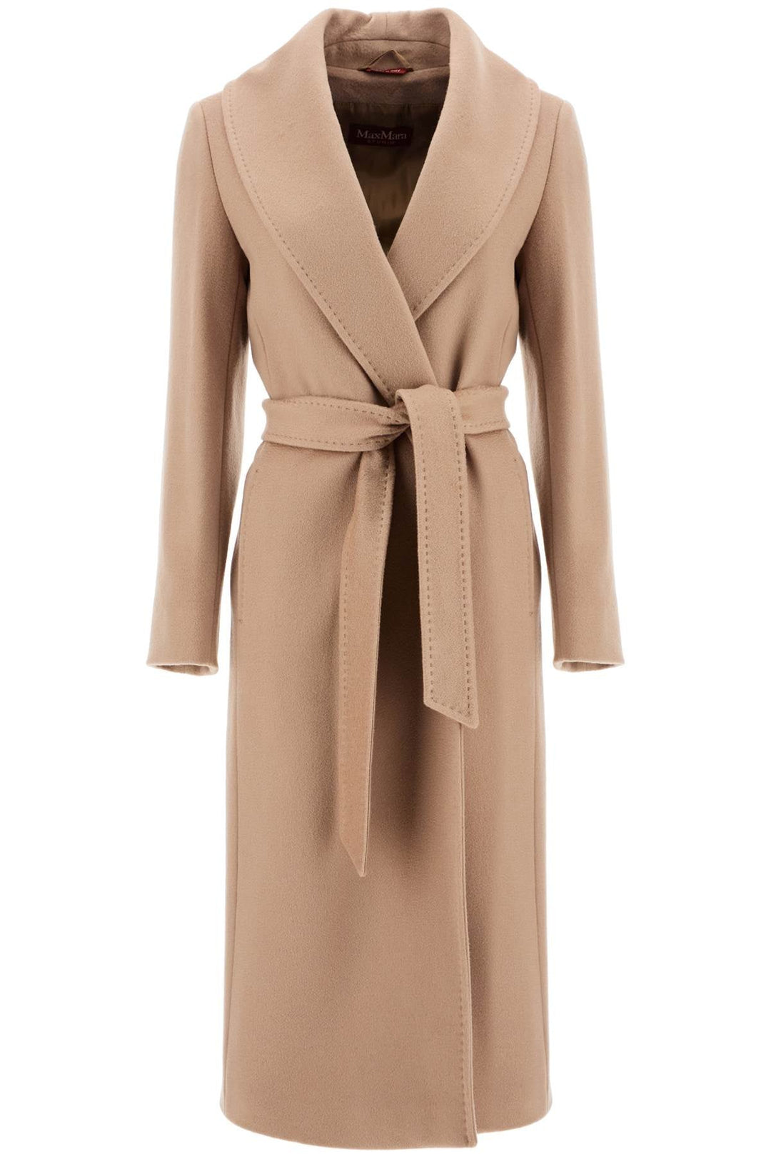 Max Mara Studio Long Woolen Dressing Gown Coat