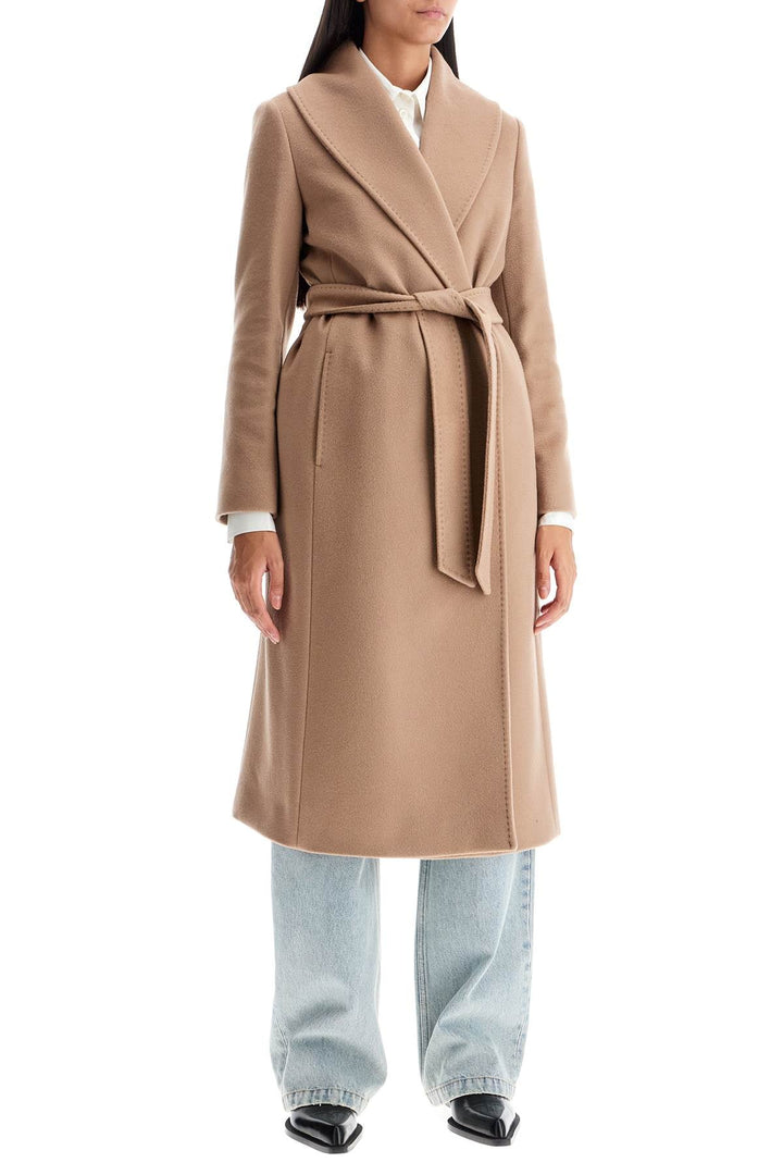 Max Mara Studio Long Woolen Dressing Gown Coat