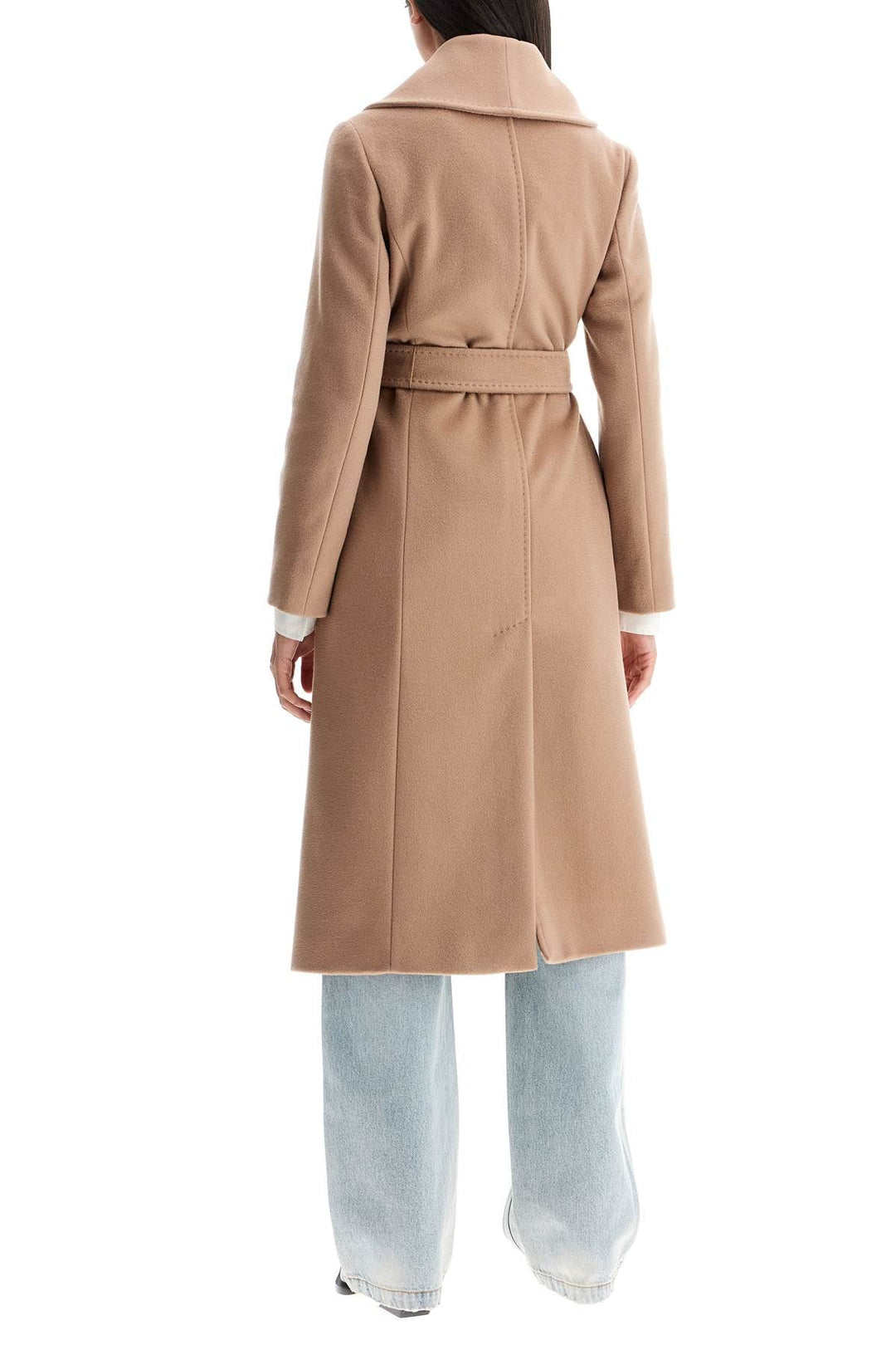 Max Mara Studio Long Woolen Dressing Gown Coat