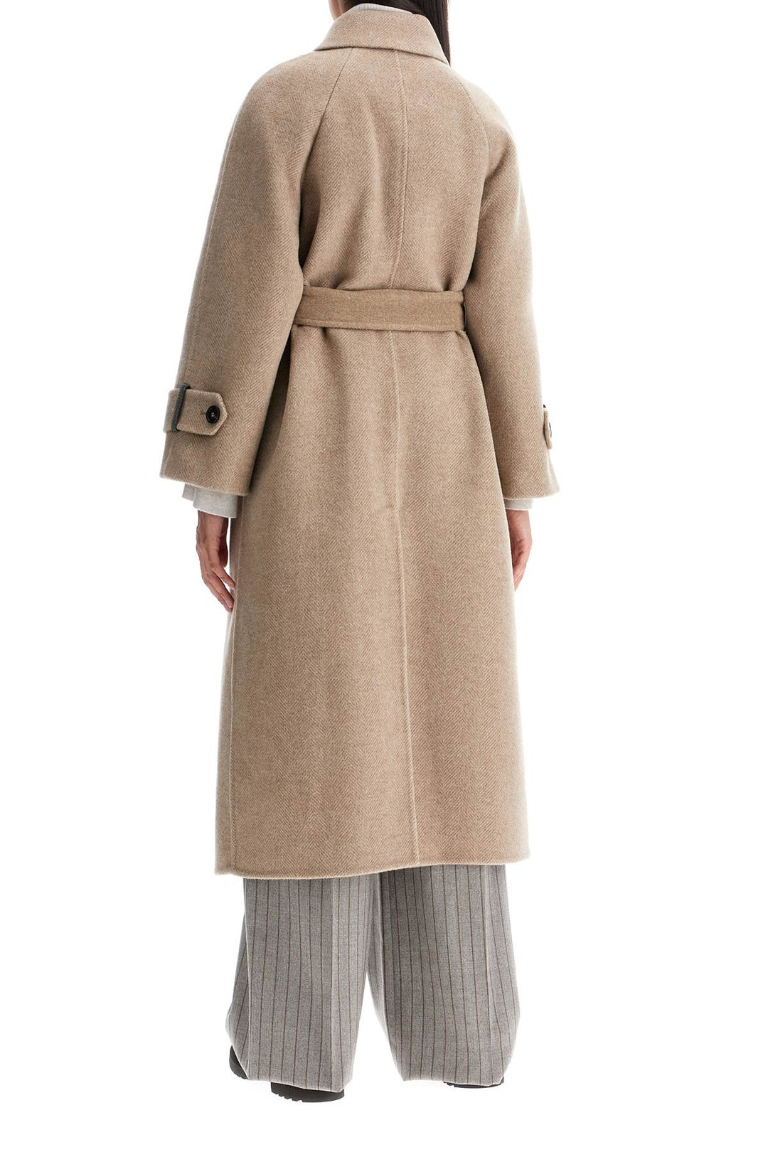 Brunello Cucinelli Wool And Cashmere Coat With Belt