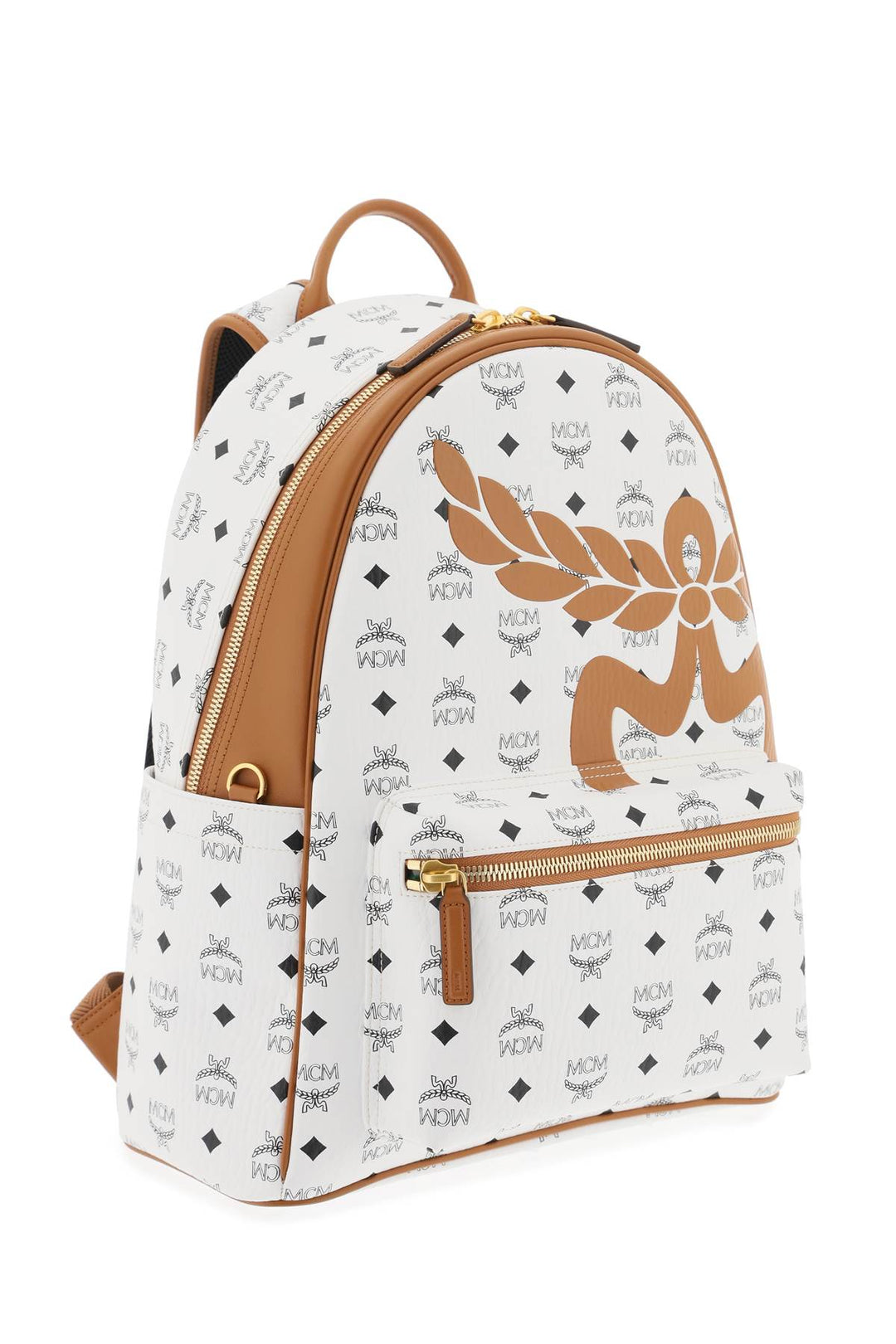 Mcm Medium Stark Backpack In Mega Laurel Visetos