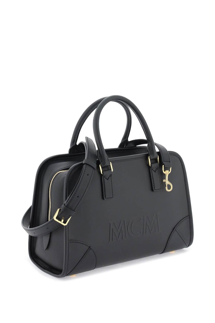 Mcm Medium Aren Boston Bowling Bag