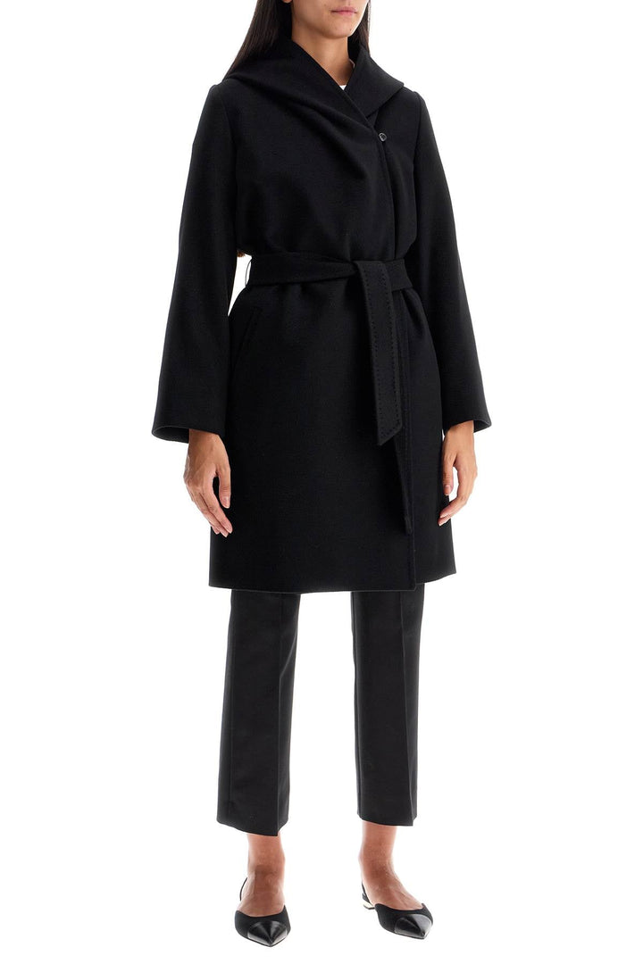 Max Mara Studio Wool Coat With Hooded C