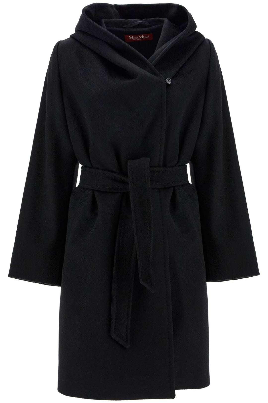 Max Mara Studio Wool Coat With Hooded C