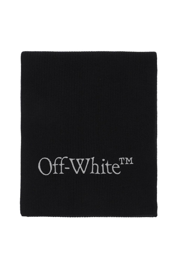 Off-White Wool Scarf With Logo Embroidery