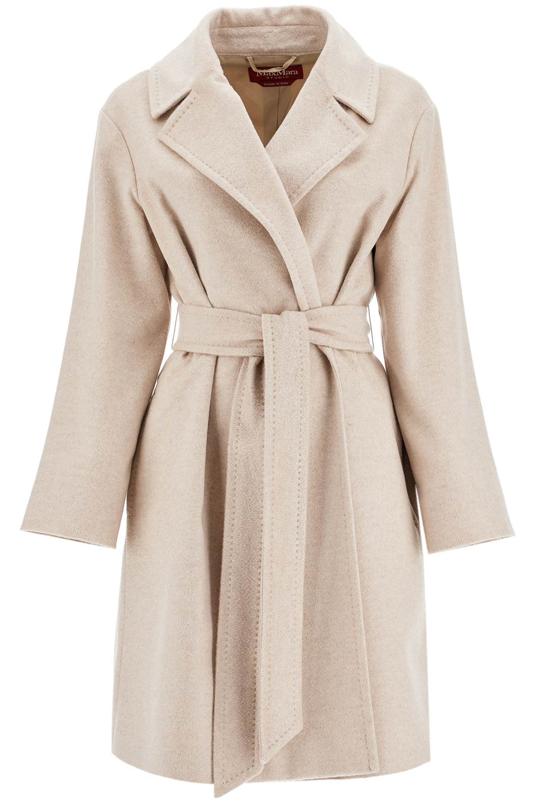 Max Mara Studio Cashmere Robe Coat With Wraparound