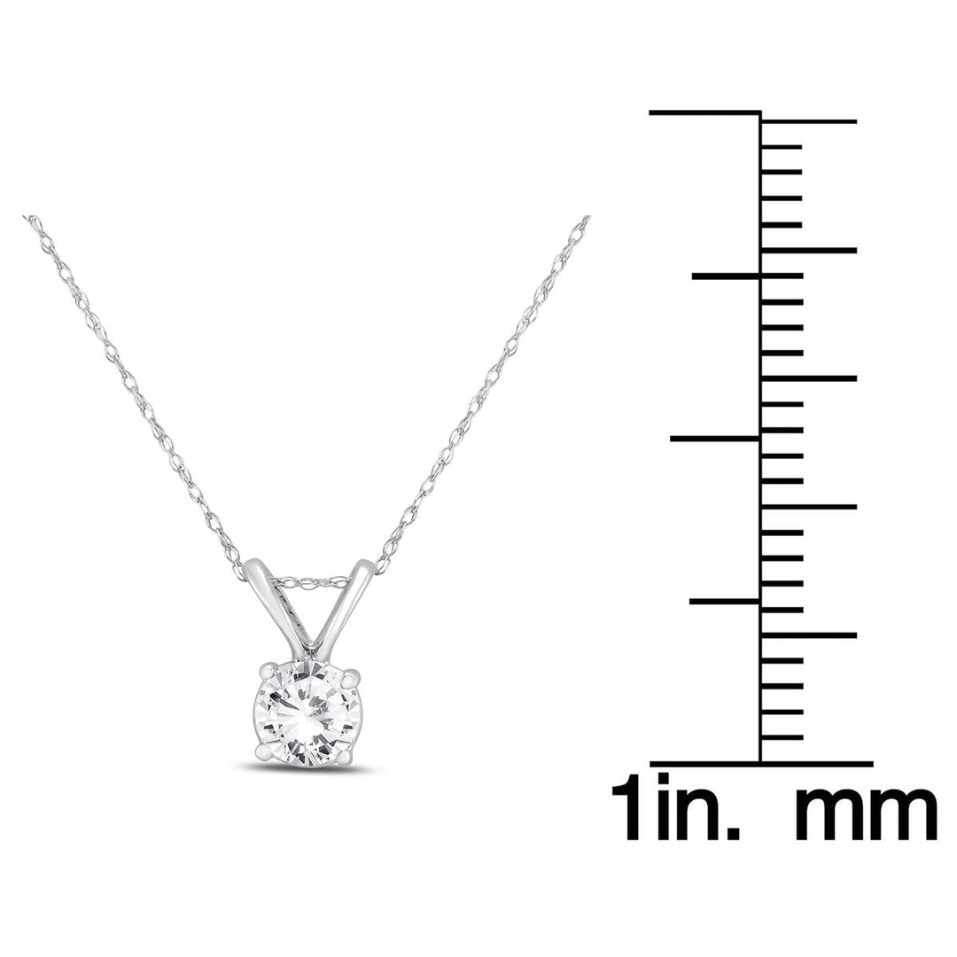 Premium Quality - 1 Carat Diamond Solitaire Pendant In 14K White Gold (E-F Color, Si1-Si2 Clarity)