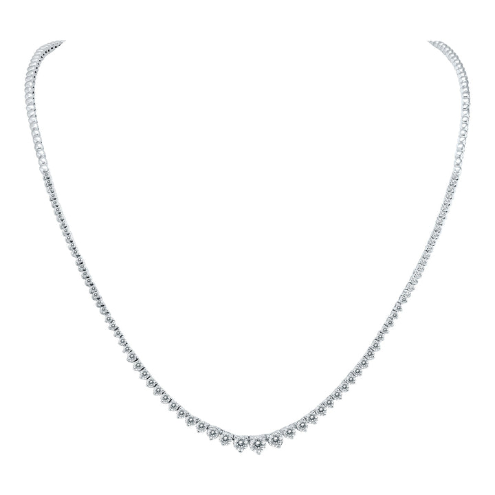 5 Carat Tw Graduated Diamond Tennis Necklace In 14K White Gold