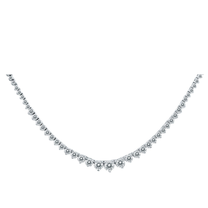 5 Carat Tw Graduated Diamond Tennis Necklace In 14K White Gold