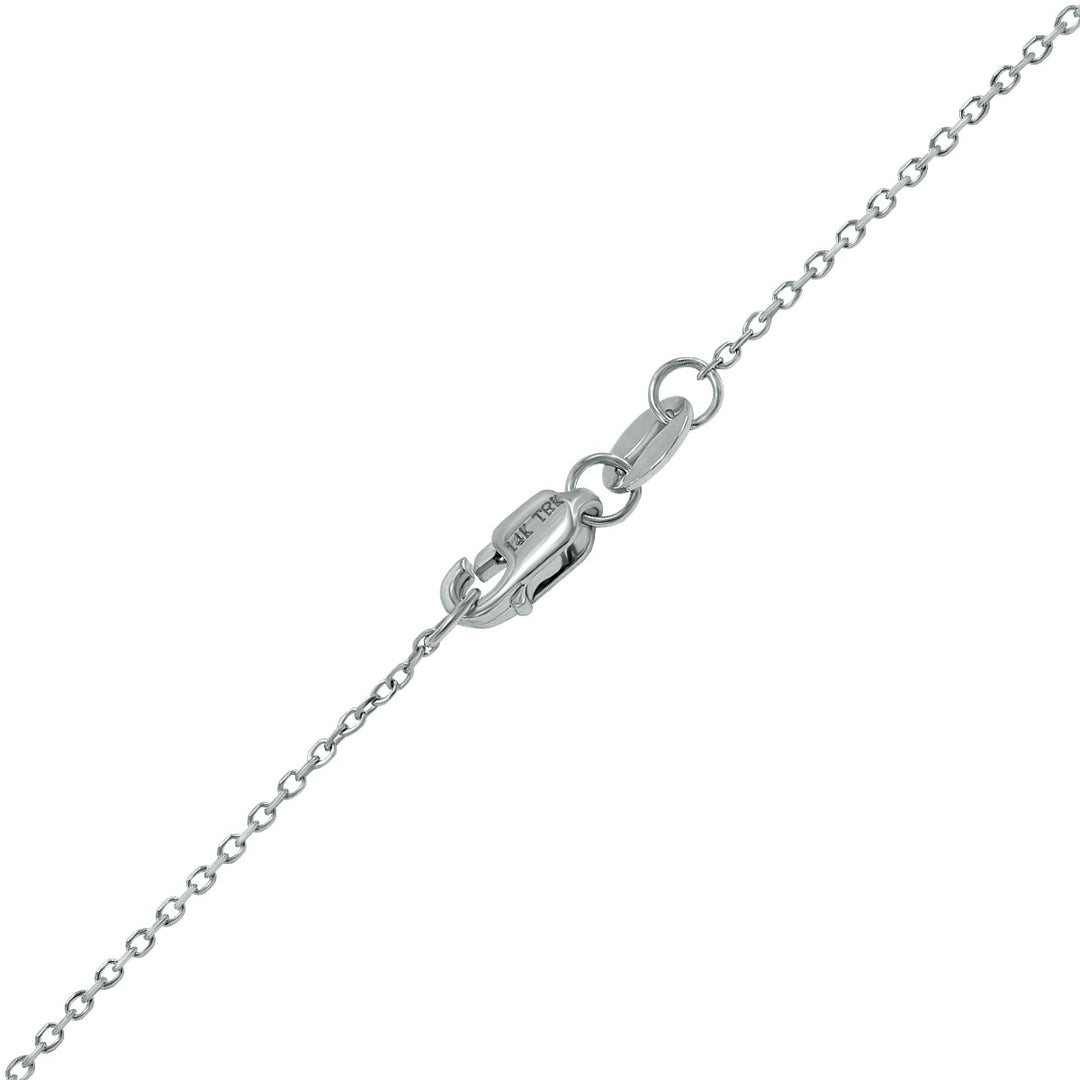 1/4 Carat Tw Bezel Set Diamond Station Necklace In 14K White Gold