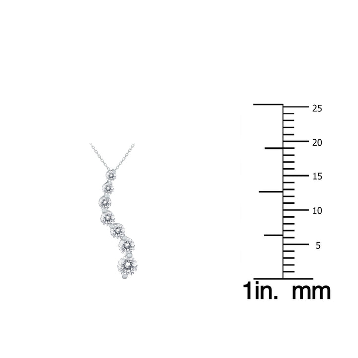 1/4 Carat Tw Diamond Journey Pendant In 10K White Gold