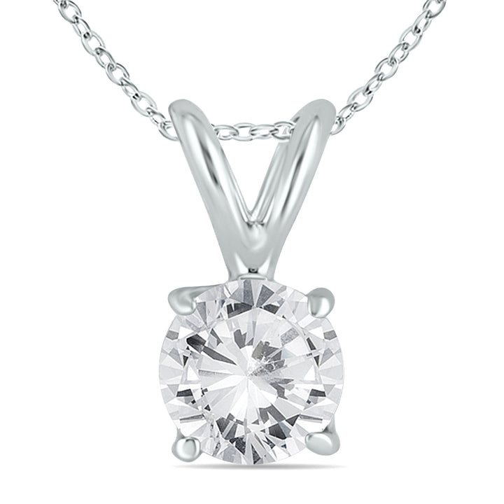 5/8 Carat Tw Diamond Pendant And Earring Set In 14K White Gold