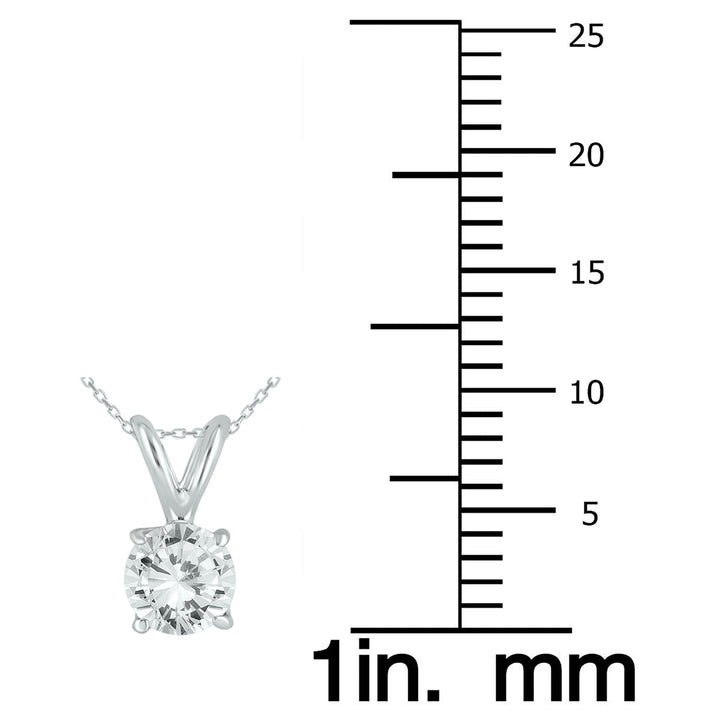 14K White Gold 1 Carat Tw Diamond Pendant And Earring Matching Set