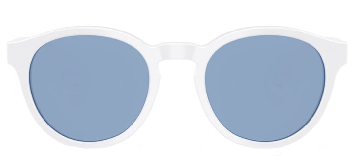 Polo Ralph Lauren PH 4192 554472 Round Plastic White Sunglasses with Blue Lens