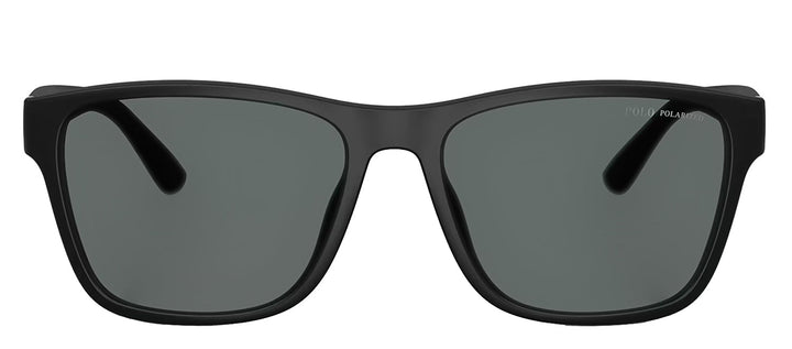 Polo Ralph Lauren PH 4229U 500181 Square Plastic Black Sunglasses with Grey Polarized Lens
