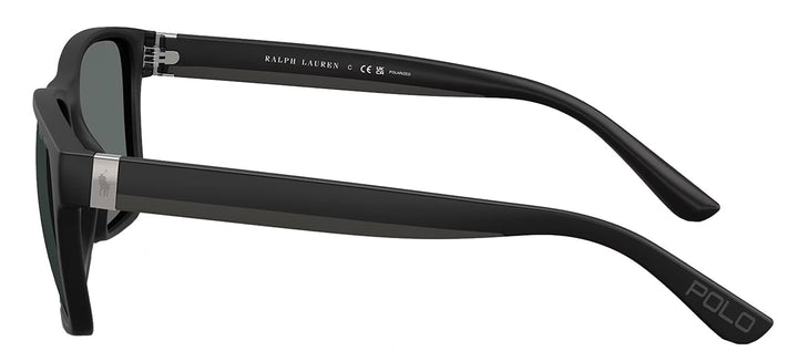 Polo Ralph Lauren PH 4229U 500181 Square Plastic Black Sunglasses with Grey Polarized Lens