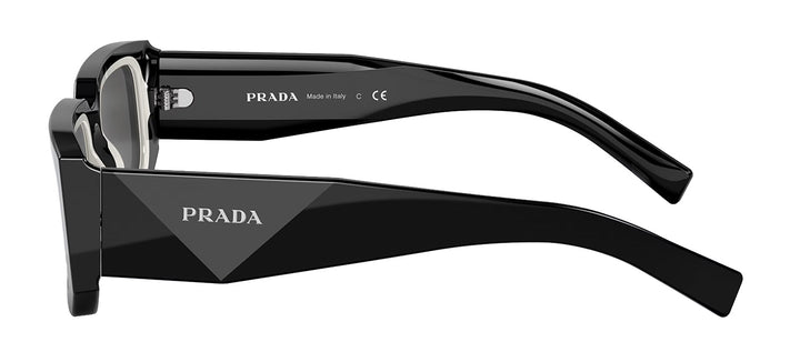 Prada PR 06YS 09Q5S0 Rectangle Plastic Black Sunglasses with Grey Lens