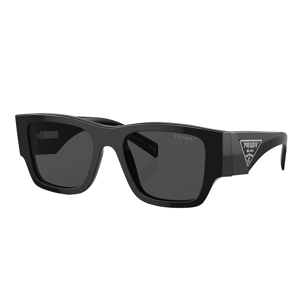 Prada PR 10ZS 1AB5S0 Pillow Plastic Black Sunglasses with Grey Lens