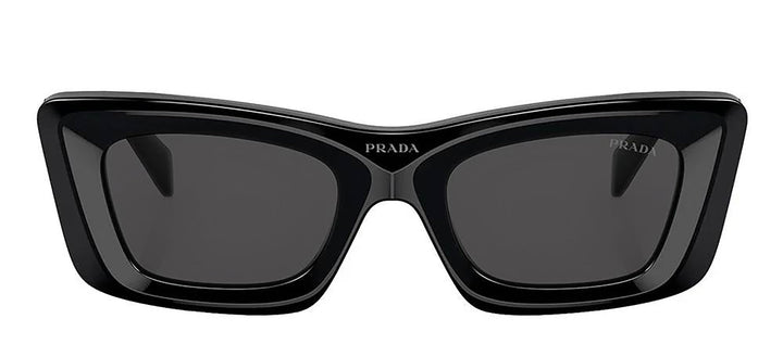 Prada PR 13ZS 1AB5S0 Cat-Eye Plastic Black Sunglasses with Grey Lens