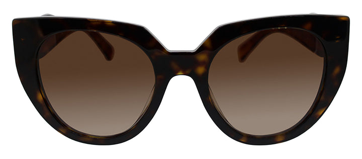 Prada PR 14WS 2AU6S1 Cat-Eye Plastic Tortoise Sunglasses with Brown Gradient Lens