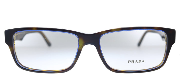 Prada PR 16MV ZXH1O1 Rectangle Plastic Tortoise Denim Eyeglasses with Demo Lens