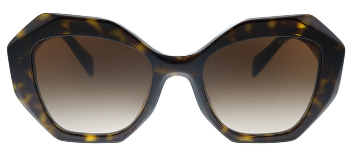 Prada PR 16WS 2AU6S1 Geometric Plastic Havana Sunglasses with Brown Gradient Lens