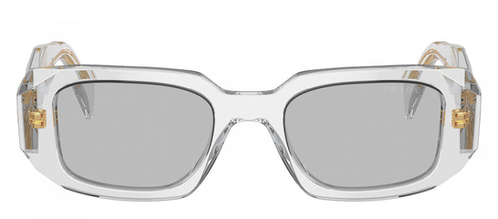 Prada PR 17WSF 12R30B Rectangle Plastic Grey Sunglasses with Grey Lens