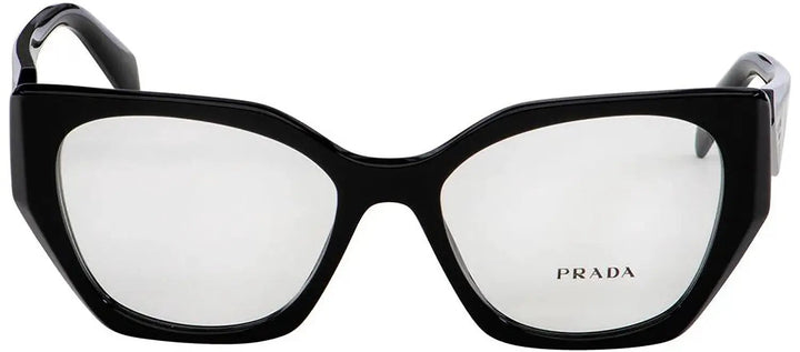 Prada PR 18WV 1AB1O1 Fashion Plastic Black Eyeglasses with Logo Stamped Demo Lenses