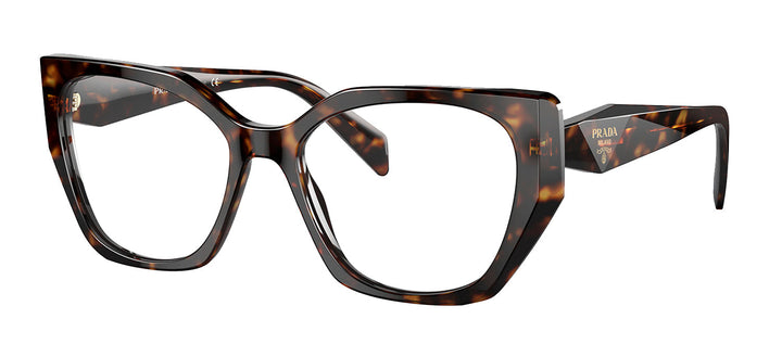 Prada PR 18WV 2AU1O1 Fashion Plastic Tortoise Eyeglasses with Logo Stamped Demo Lenses