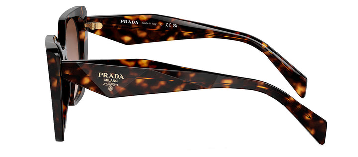 Prada PR 19ZS 2AU6S1 Butterfly Plastic Tortoise Sunglasses with Brown Gradient Lens