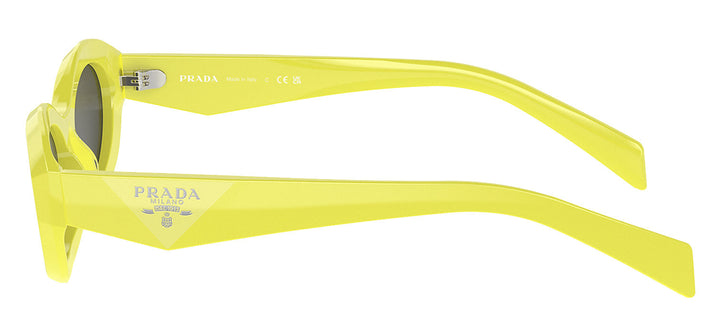 Prada PR 26ZS 13L08Z Oval Acetate Yellow Sunglasses with Dark Grey Lens