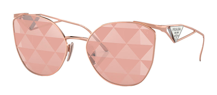 Prada PR 50ZS SVF05T Fashion Metal Pink Sunglasses with Pink Lens