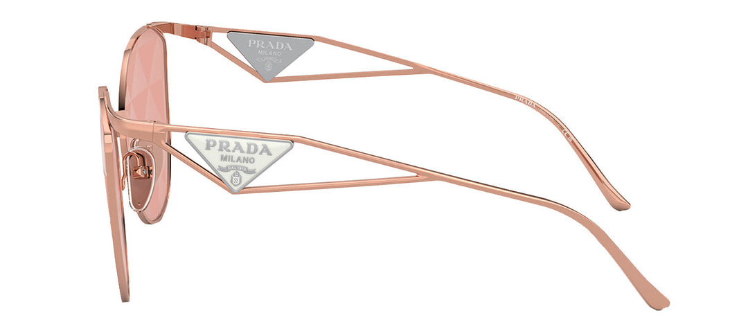 Prada PR 50ZS SVF05T Fashion Metal Pink Sunglasses with Pink Lens