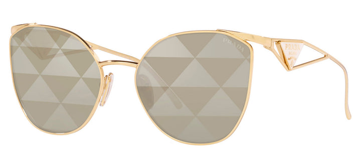 Prada PR 50ZS ZVN04T Fashion Metal Gold Sunglasses with Silver Lens