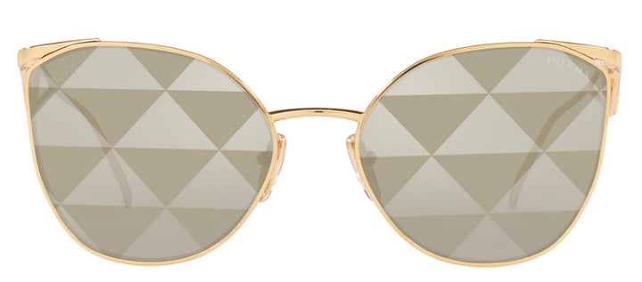 Prada PR 50ZS ZVN04T Fashion Metal Gold Sunglasses with Silver Lens