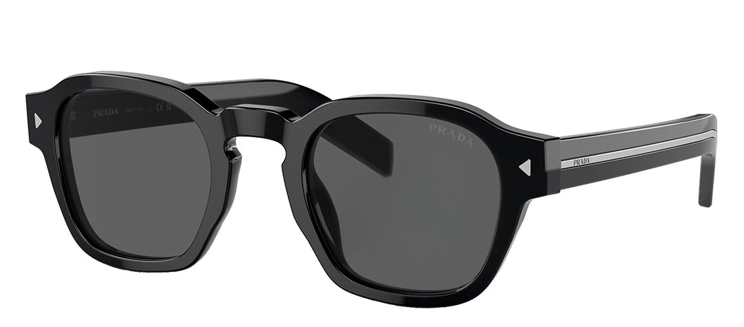 Prada PR A16S 16K731 Square Plastic Black Sunglasses with Grey Lens