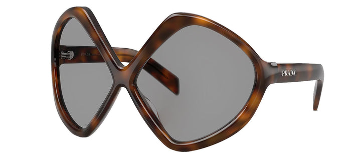 Prada PR B21S 20D50Q Oversized Plastic Tortoise Sunglasses with Grey Lens