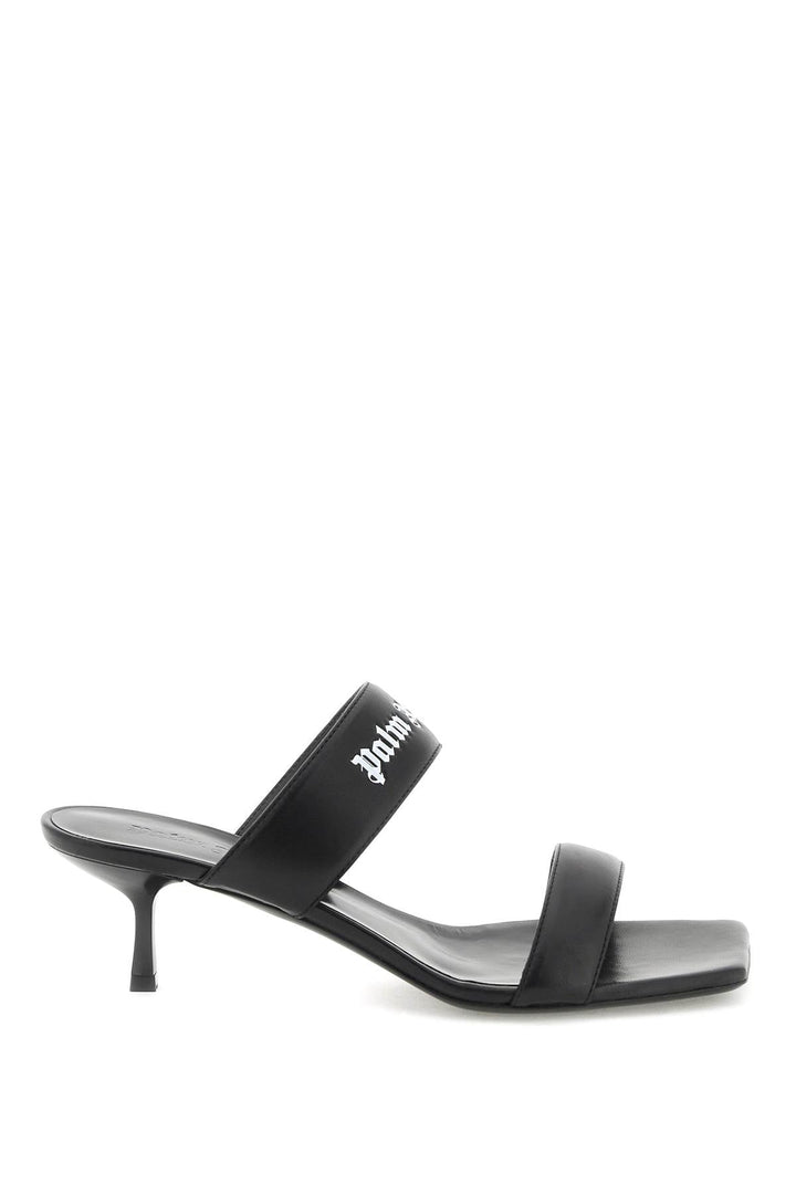 Palm Angels Leather Mules With Logo