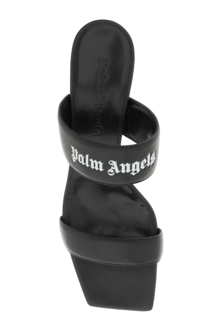 Palm Angels Leather Mules With Logo