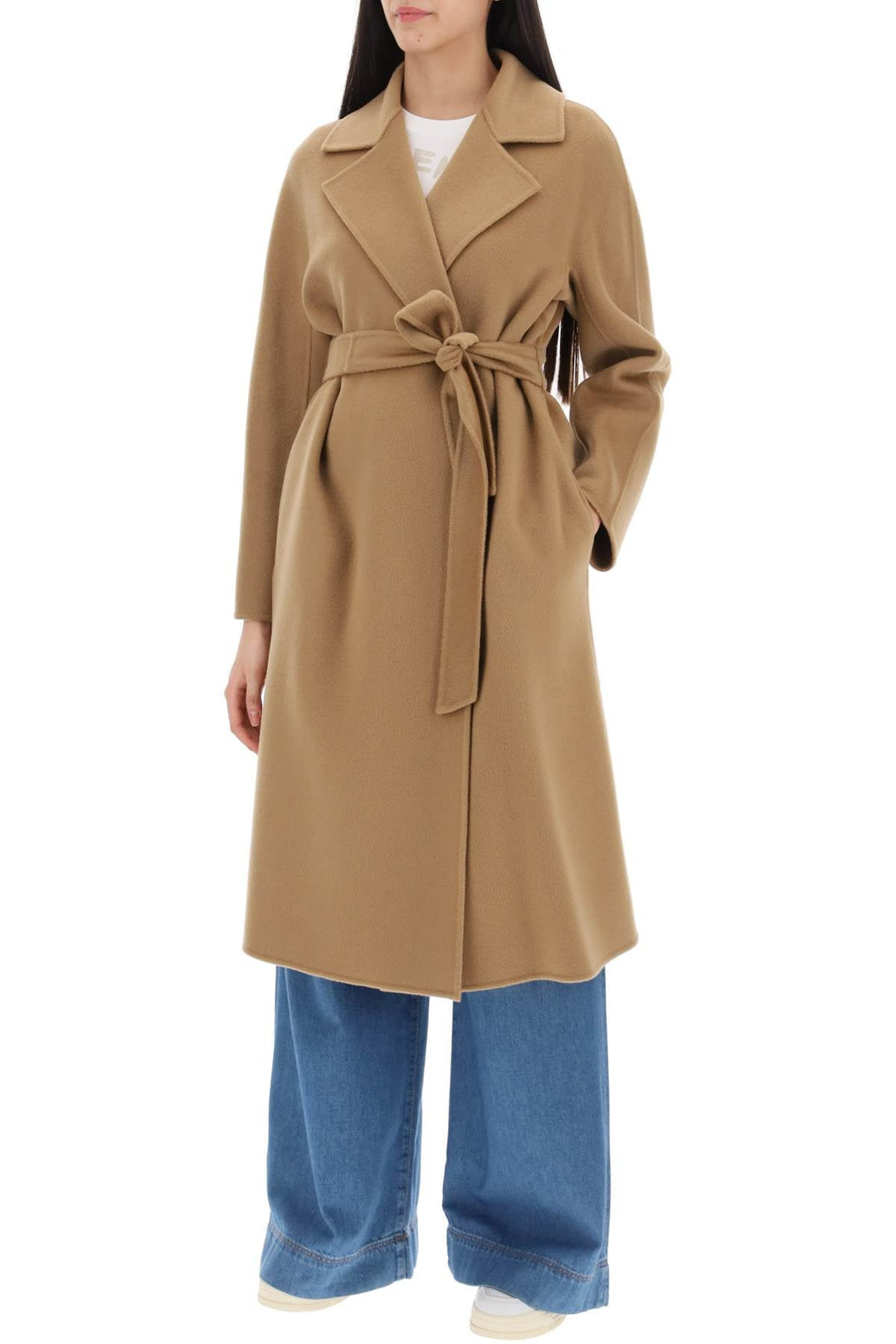 Max Mara Studio Rapido Wool-Cashmere Wrap Coat