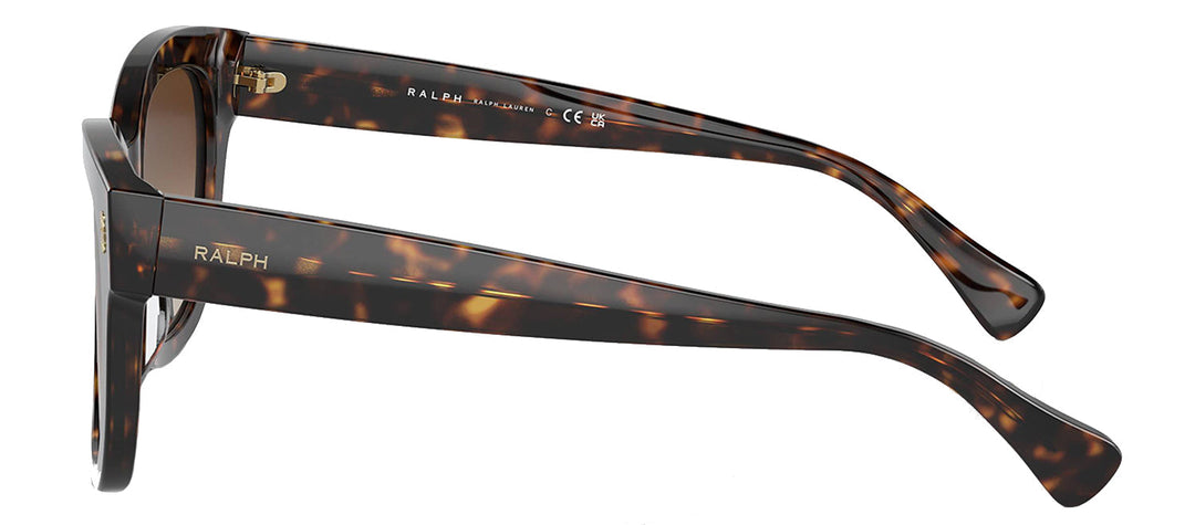 Ralph Lauren RA 5301U 500313 Oval Plastic Havana Sunglasses with Brown Gradient Lens