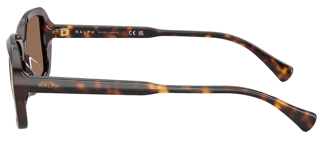 Ralph Lauren RA 5325U 500373 Rectangle Plastic Havana Sunglasses with Brown Lens