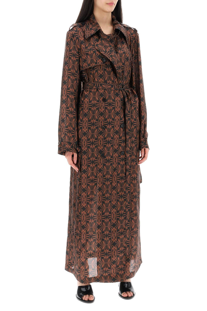 Dries Van Noten Renwicks Printed Silk Dust Coat