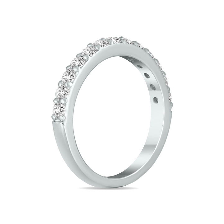 1/2 Carat Tw Diamond Wedding Band In 10K White Gold