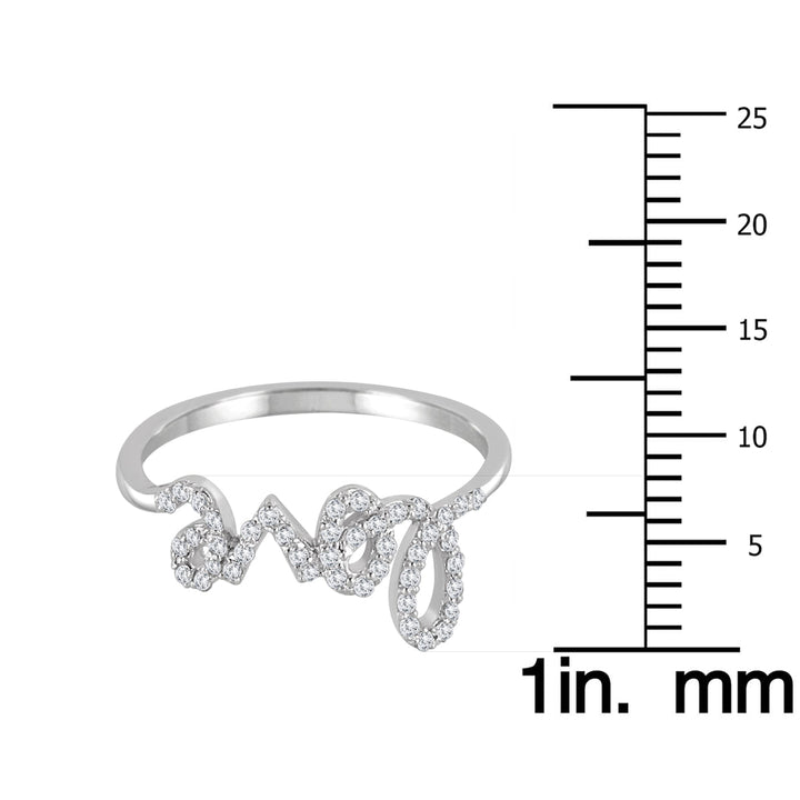 1/4 Carat Tw Diamond Love Ring In 14K White Gold