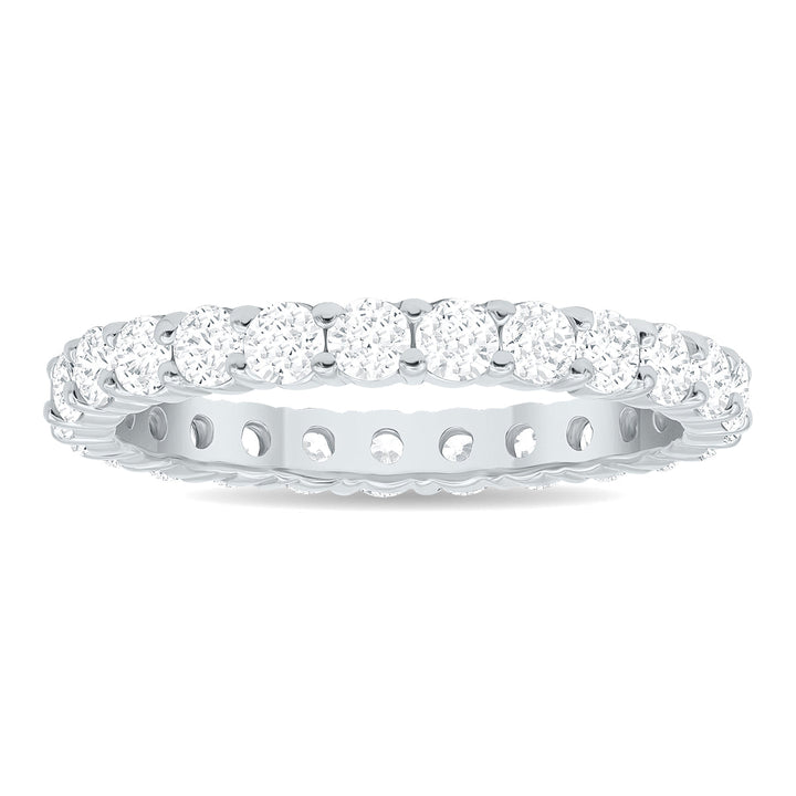 1 1/2 Carat Tw Low Set Diamond Eternity Band In 10K White Gold