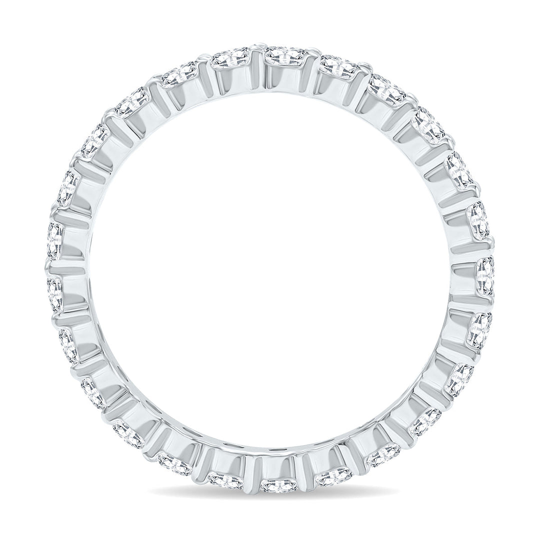 1 1/2 Carat Tw Low Set Diamond Eternity Band In 10K White Gold